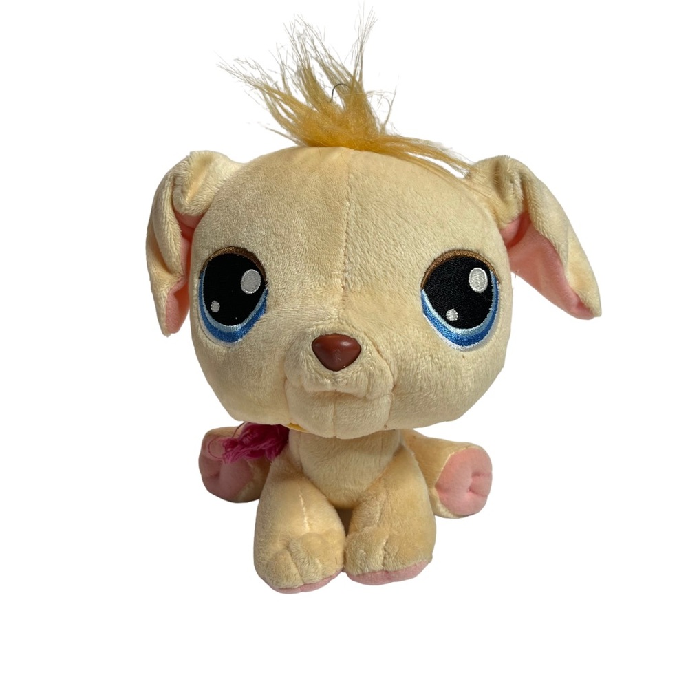 Littlest Pet Shop LPS Bobble Head Puppy Plush with Pink Collar